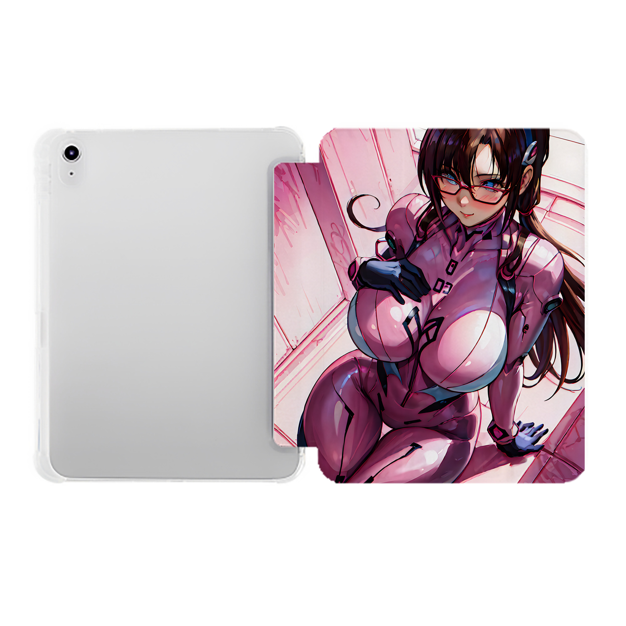（画像用） EVA 新世紀エヴァンゲリオン IPad ケース ペン収納付き 三つ折りスタンド PUレザー×シリコン 対応機種9.5/10.5/10.9インチ